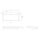 OMVIVO Elba 860mm Matte White Solid Surface Washplane