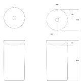 OMVIVO Mono 440mm Freestanding Basin with Overflow
