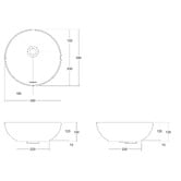 OMVIVO Neve 380mm Round Above Counter Basin with Overflow