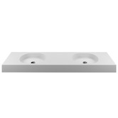 OMVIVO Arki 1800mm Matte White Wall Hung Double Basin with Overflow