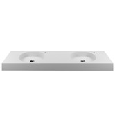 OMVIVO Arki 1800mm Matte White Wall Hung Double Basin with Overflow