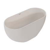 OMVIVO Benna Oval Solid Surface Freestanding Bath with Overflow