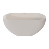 OMVIVO Benna Oval Solid Surface Freestanding Bath with Overflow