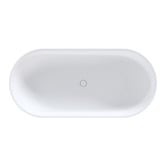 OMVIVO Benna Oval Solid Surface Freestanding Bath with Overflow