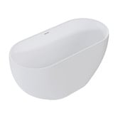 OMVIVO Benna Oval Solid Surface Freestanding Bath with Overflow