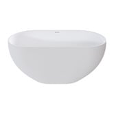 OMVIVO Benna Oval Solid Surface Freestanding Bath with Overflow