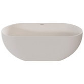 OMVIVO Benna Oval Solid Surface Freestanding Bath with Overflow