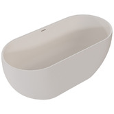 OMVIVO Benna Oval Solid Surface Freestanding Bath with Overflow