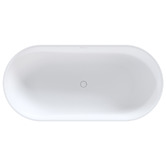 OMVIVO Benna Oval Solid Surface Freestanding Bath with Overflow