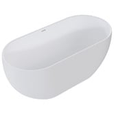 OMVIVO Benna Oval Solid Surface Freestanding Bath with Overflow