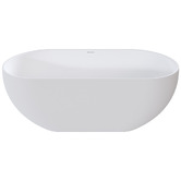 OMVIVO Benna Oval Solid Surface Freestanding Bath with Overflow
