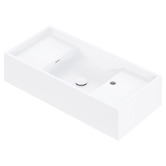 OMVIVO Cdesign 900mm Matte White Wall Hung Basin with Overflow