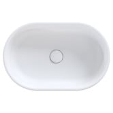 OMVIVO Kanso 500mm Matte White Pill Above Counter Basin
