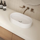 OMVIVO Kanso 500mm Matte White Pill Above Counter Basin