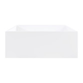 OMVIVO Cdesign Matte White Solid Surface Freestanding Bath with Overflow