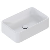 OMVIVO Kanso 500mm Matte White Rectangular Above Counter Basin