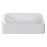 OMVIVO Kanso 500mm Matte White Rectangular Above Counter Basin