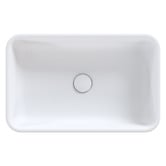 OMVIVO Kanso 500mm Matte White Rectangular Above Counter Basin