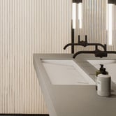 OMVIVO Elba 1160mm Matte White Solid Surface Washplane