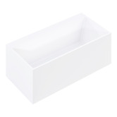 OMVIVO Cdesign Matte White Solid Surface Freestanding Bath with Overflow