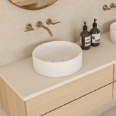 OMVIVO Kanso 350mm Matte White Round Above Counter Basin