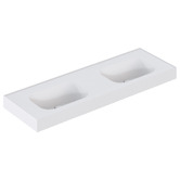 OMVIVO Mia 1500mm Matte White Wall Hung Double Basin with Overflow