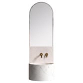 OMVIVO Marrakech 450mm Wall Hung Basin with Integrated Splashback &amp; Mirror