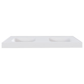OMVIVO Mia 1500mm Matte White Wall Hung Double Basin with Overflow
