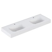 OMVIVO Mia 1500mm Matte White Wall Hung Double Basin with Overflow