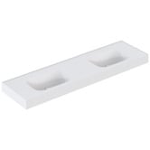 OMVIVO Mia 1800mm Matte White Wall Hung Double Basin with Overflow