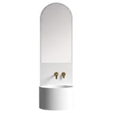 OMVIVO Marrakech 450mm Wall Hung Basin with Integrated Splashback &amp; Mirror