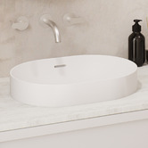 OMVIVO Mono 475mm Pill Semi-Inset Basin with Overflow