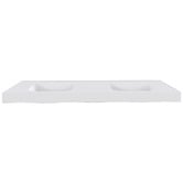 OMVIVO Mia 1800mm Matte White Wall Hung Double Basin with Overflow