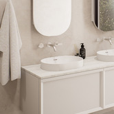 OMVIVO Mono 475mm Pill Semi-Inset Basin with Overflow