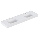 OMVIVO Mia 1800mm Matte White Wall Hung Double Basin with Overflow