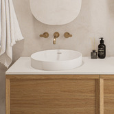 OMVIVO Mono 440mm Round Semi-Inset Basin with Overflow