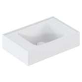 OMVIVO Mia 470mm Matte White Wall Hung Basin with Overflow