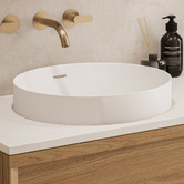OMVIVO Mono 440mm Round Semi-Inset Basin with Overflow