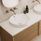 OMVIVO Mono 440mm Round Semi-Inset Basin with Overflow