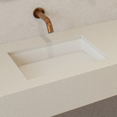 OMVIVO Elba 440mm Matte White Solid Surface Washplane