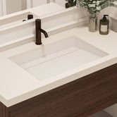 OMVIVO Elba 660mm Matte White Solid Surface Washplane