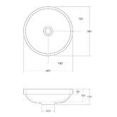 OMVIVO Benna 380mm Round Semi-Inset Basin