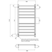 Radiant 600 x 1100mm Round Heated Towel Rail