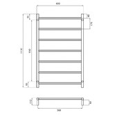 Radiant Mirror Polished 7 Bar Round Towel Rail