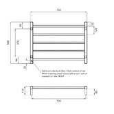 Radiant 750 x 550mm Square Heated Towel Rail