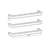 Radiant Rounded Edge 800mm Single Heated Towel Rail