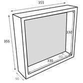 Radiant Thermaniche 355 x 355mm Square Pre-waterproofed Shower Niche