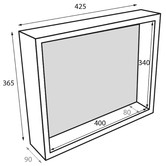 Radiant Thermaniche 425 x 365mm Rectangle Pre-waterproofed Shower Niche