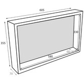 Radiant Thermaniche 605 x 355mm Rectangle Pre-waterproofed Shower Niche