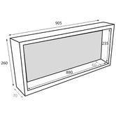 Radiant Thermaniche 905 x 260mm Rectangle Pre-waterproofed Shower Niche